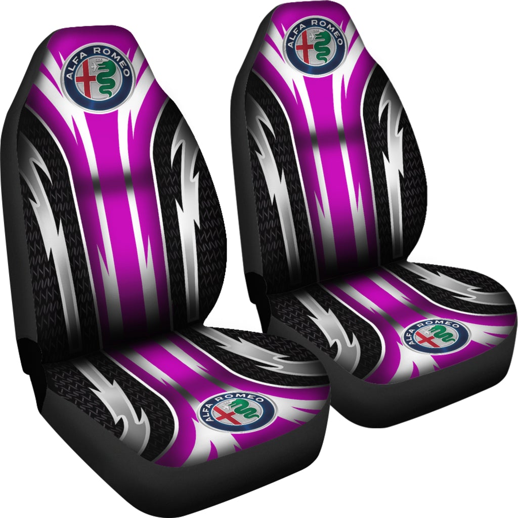 2 Front Alfa Romeo Seat Covers Pink