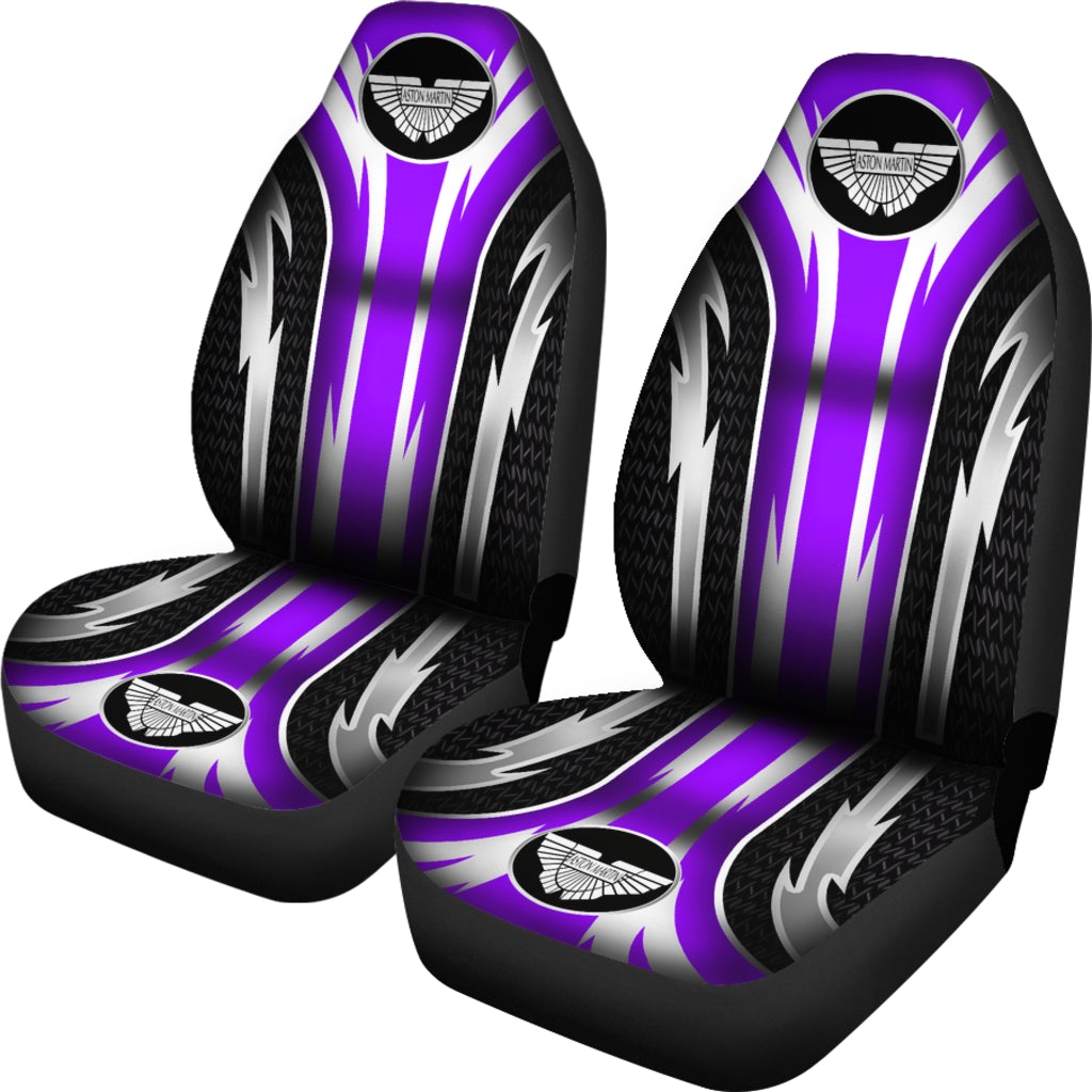 2 Front Aston Martin Seat Covers Purple