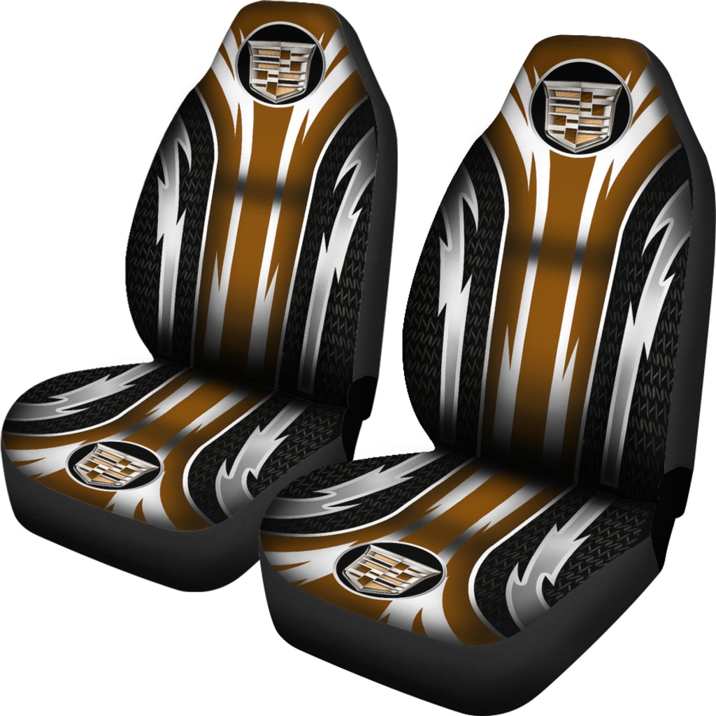 2 Front Cadillac Seat Covers Brown