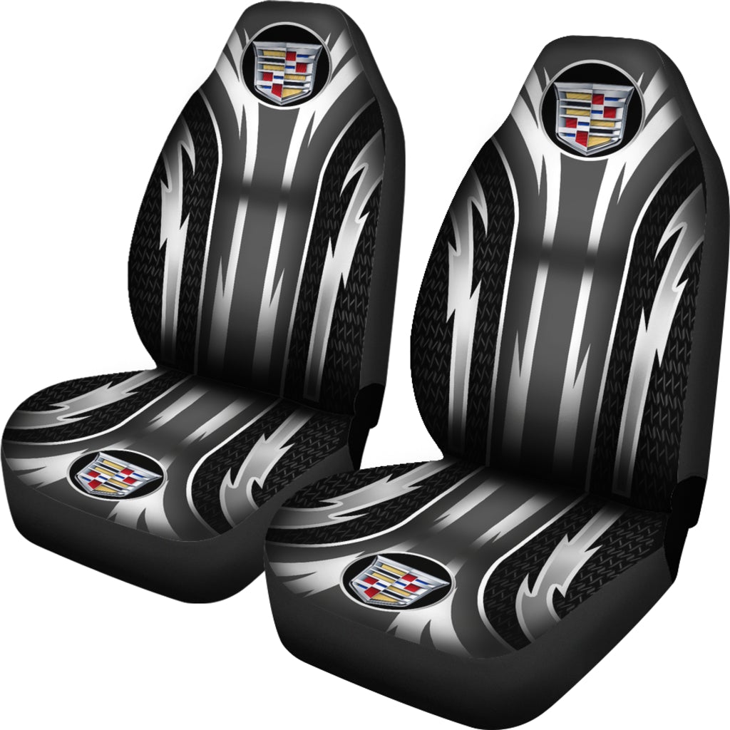 2 Front Cadillac Seat Covers Grey