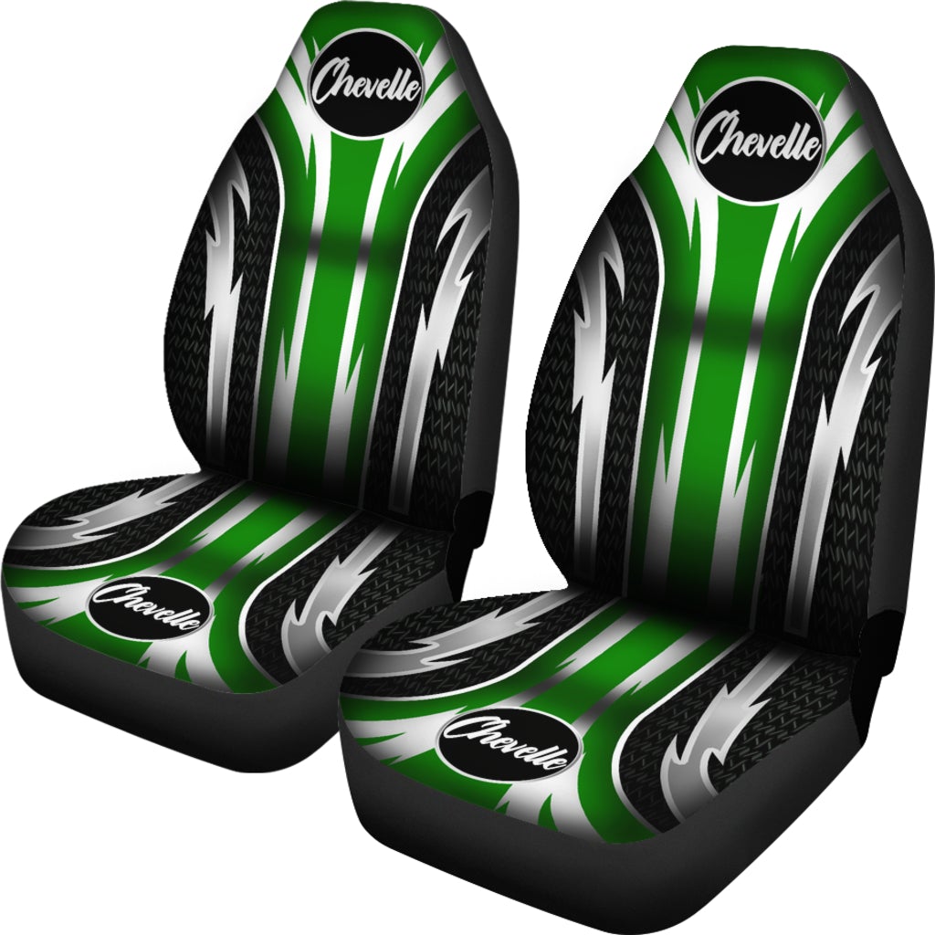 2 Front Chevy Chevelle Seat Covers Green
