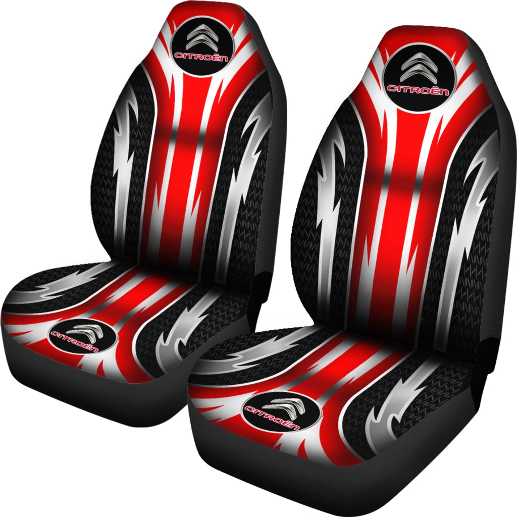 2 Front Citroen Seat Covers Red