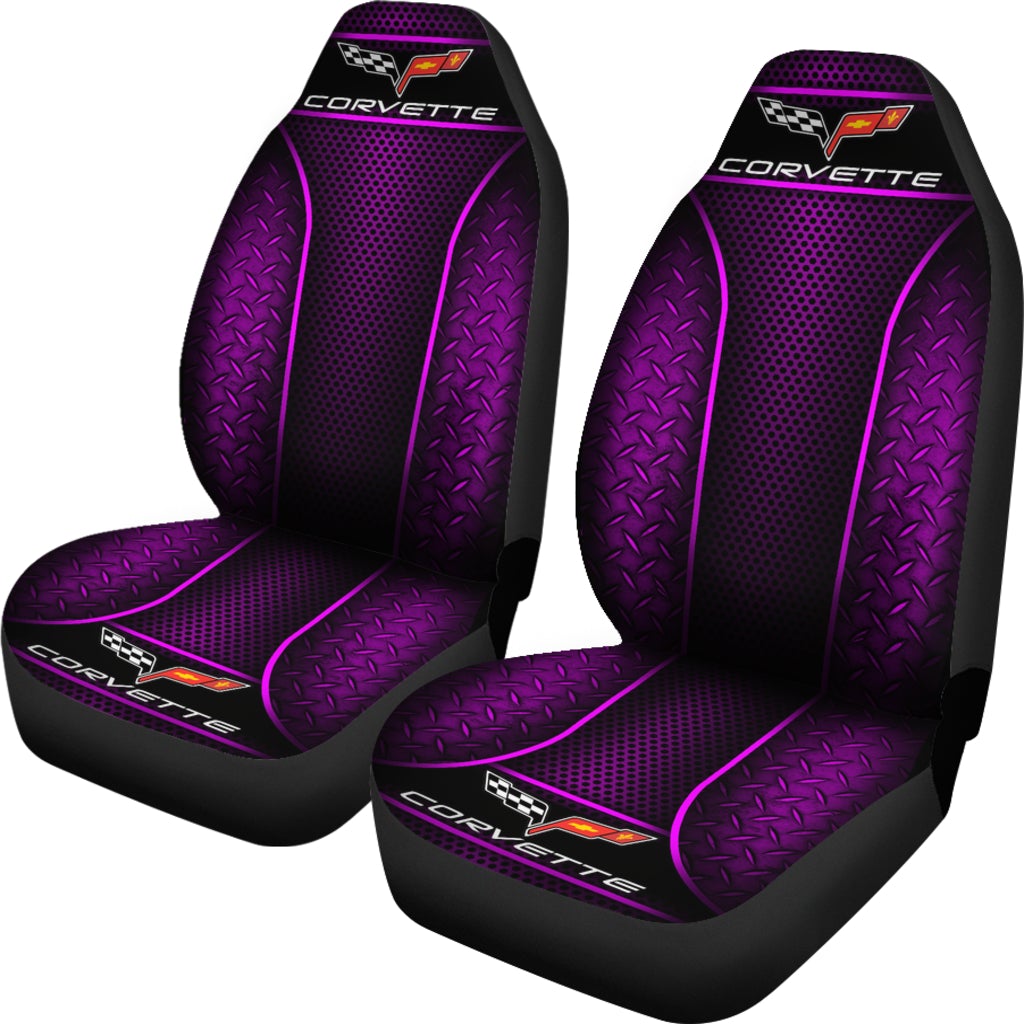 2 Front Corvette C6 Seat Covers Pink