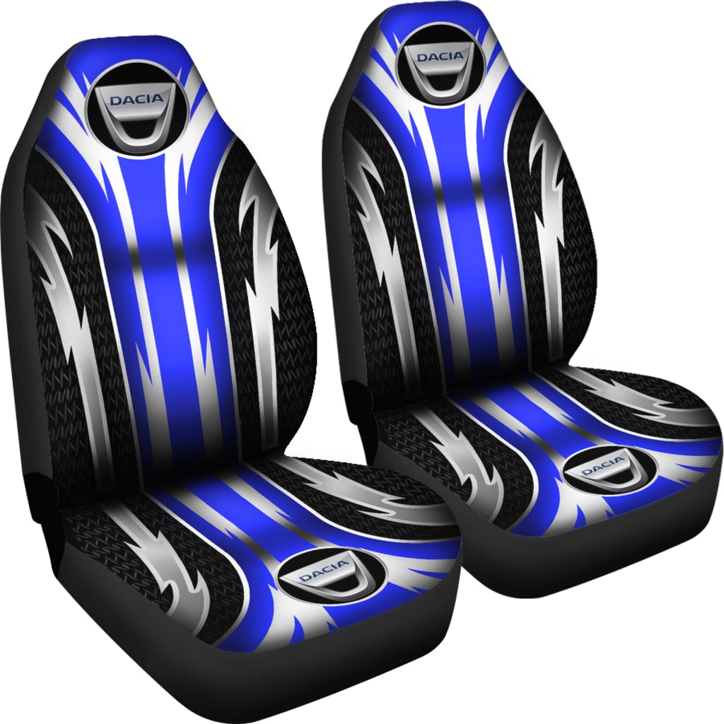 2 Front Dacia Seat Covers Blue