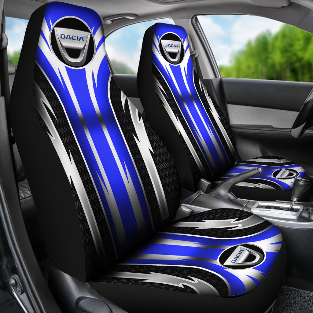 2 Front Dacia Seat Covers Blue