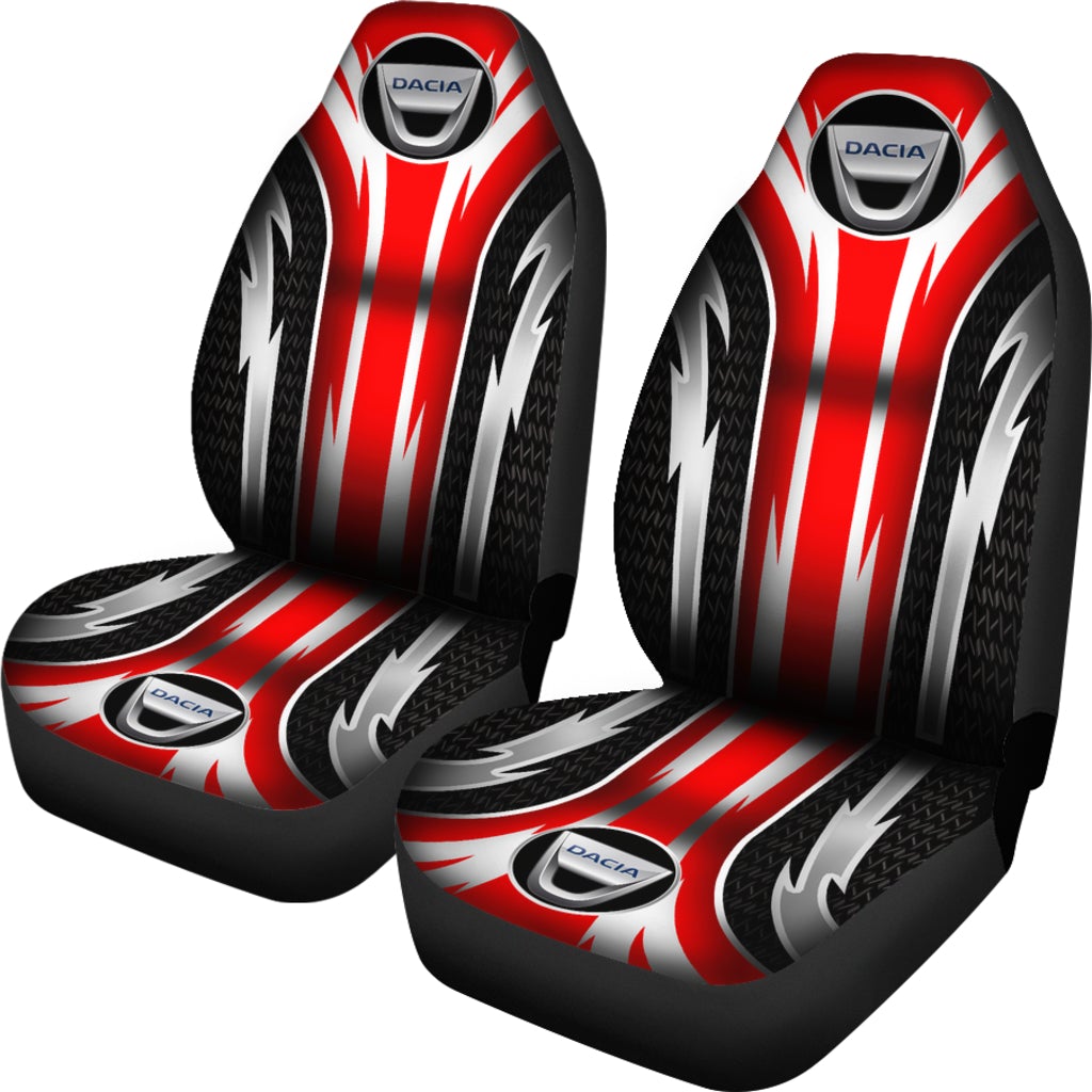 2 Front Dacia Seat Covers Red