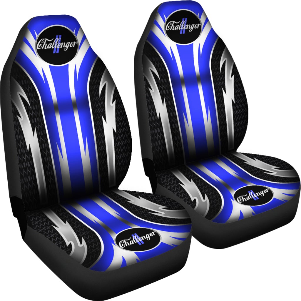 2 Front Dodge Challenger Seat Covers Blue