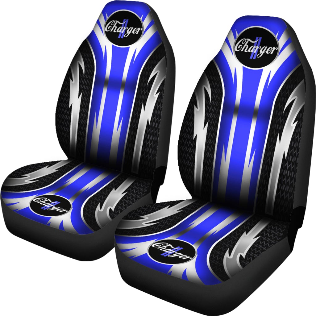 2 Front Dodge Charger Seat Covers Blue