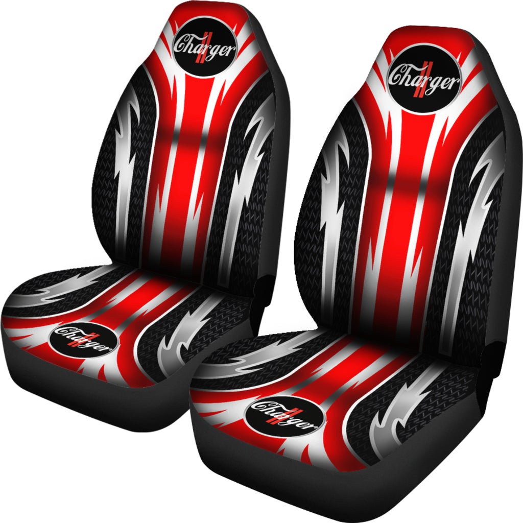 2 Front Dodge Charger Seat Covers Red