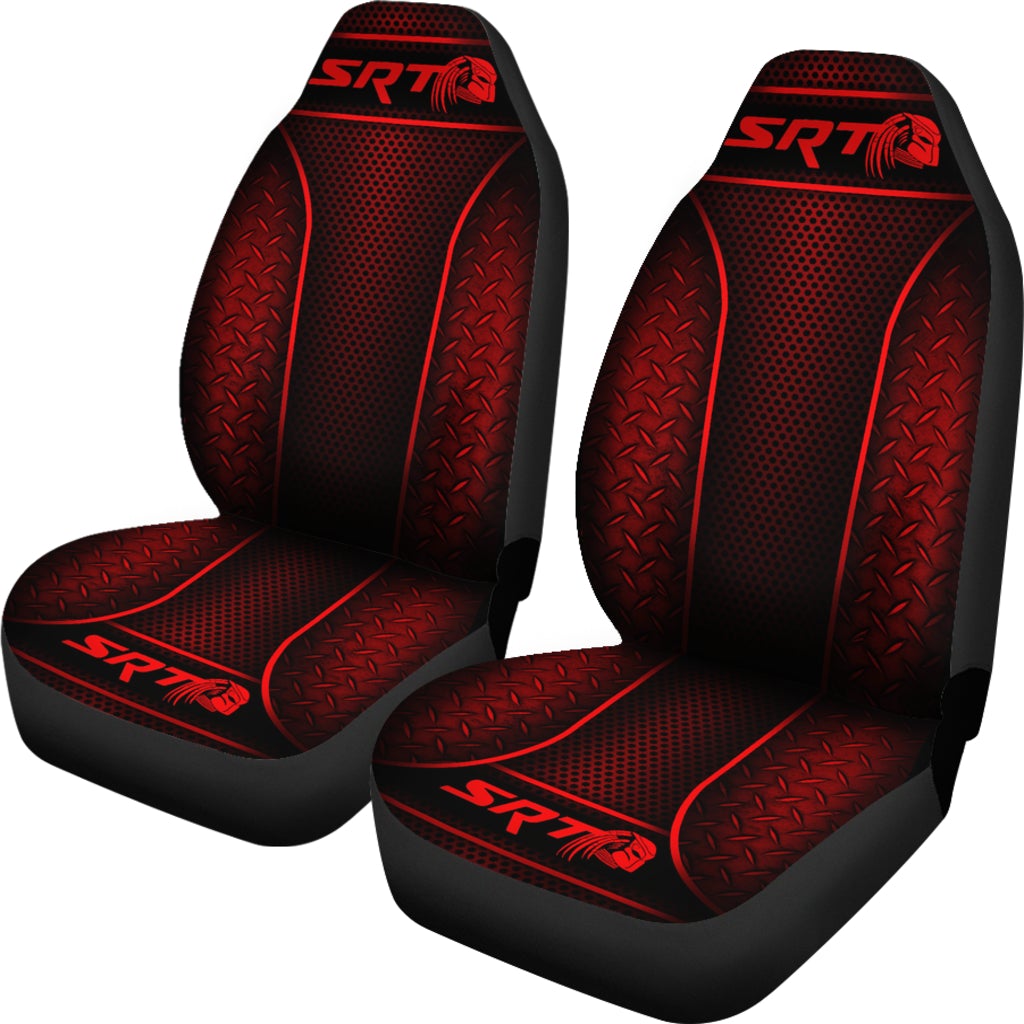 2 Front Dodge SRT Predator Seat Covers Red