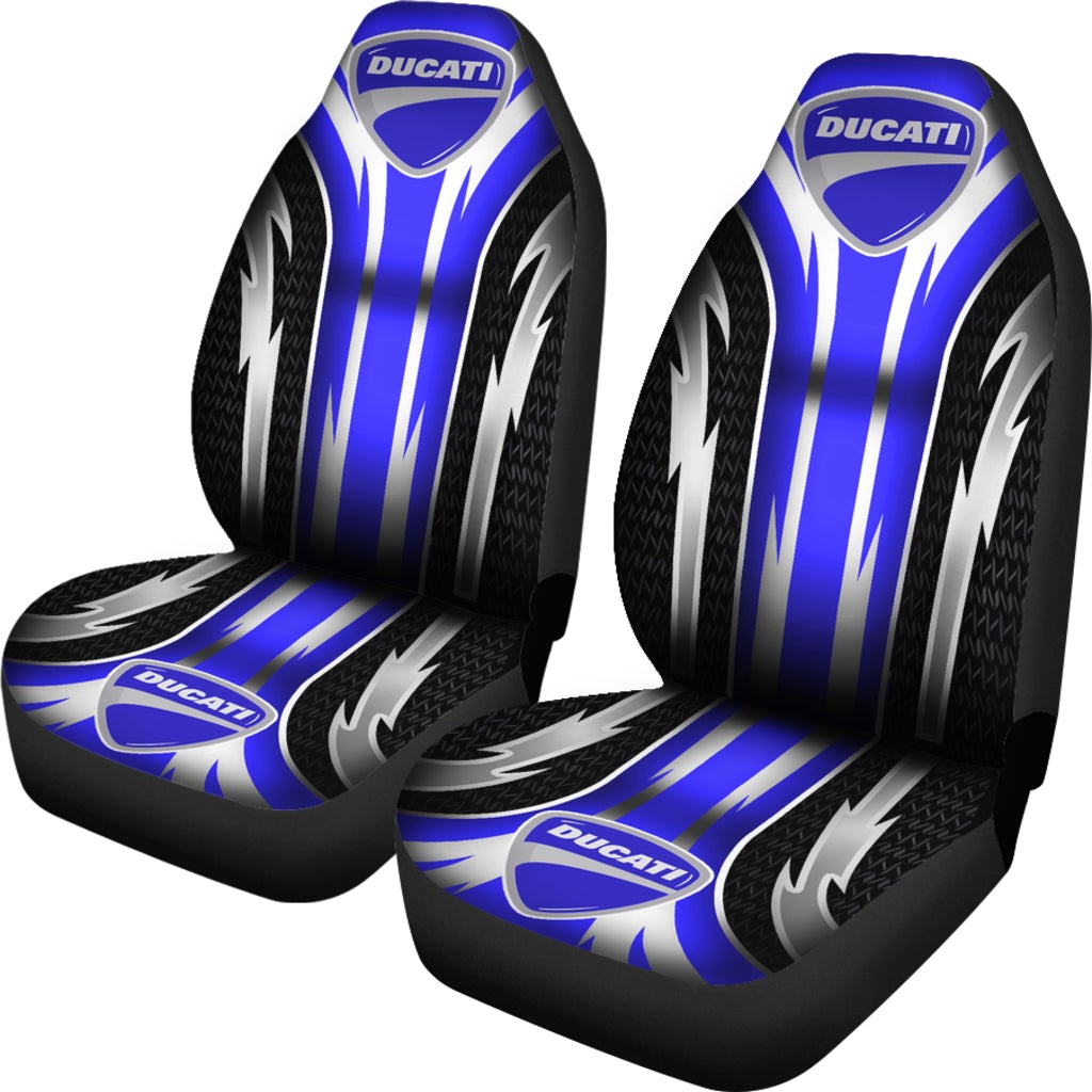 2 Front Ducati Seat Covers Blue
