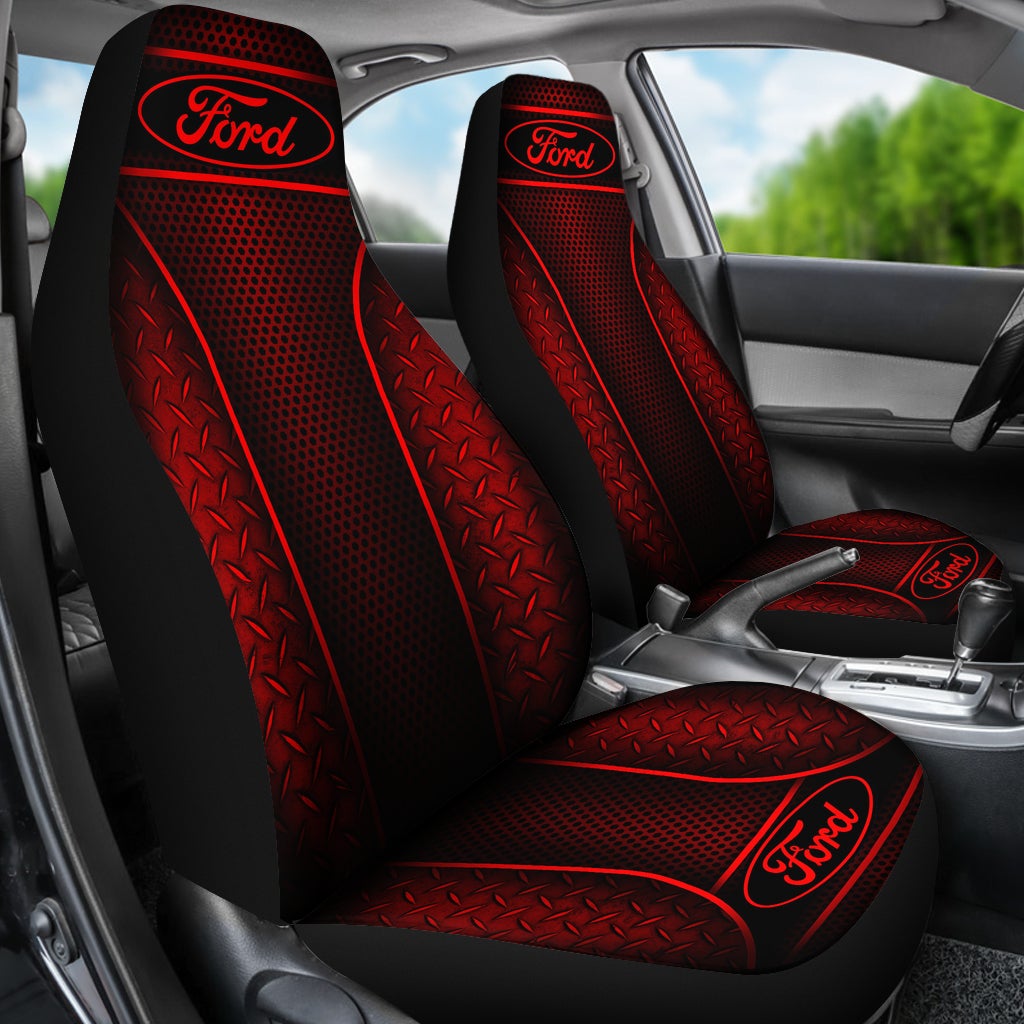 2 Front Ford Seat Covers Red