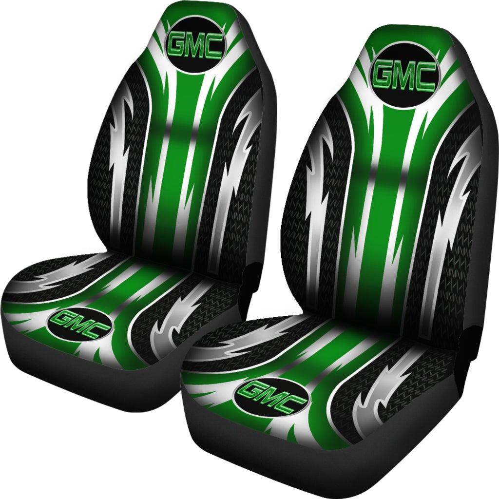 2 Front GMC Seat Covers Green