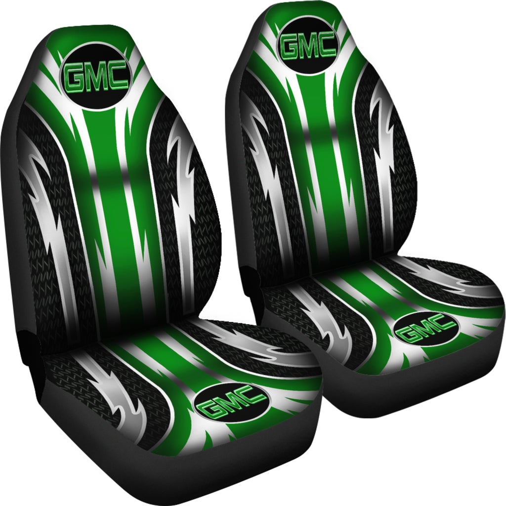 2 Front GMC Seat Covers Green