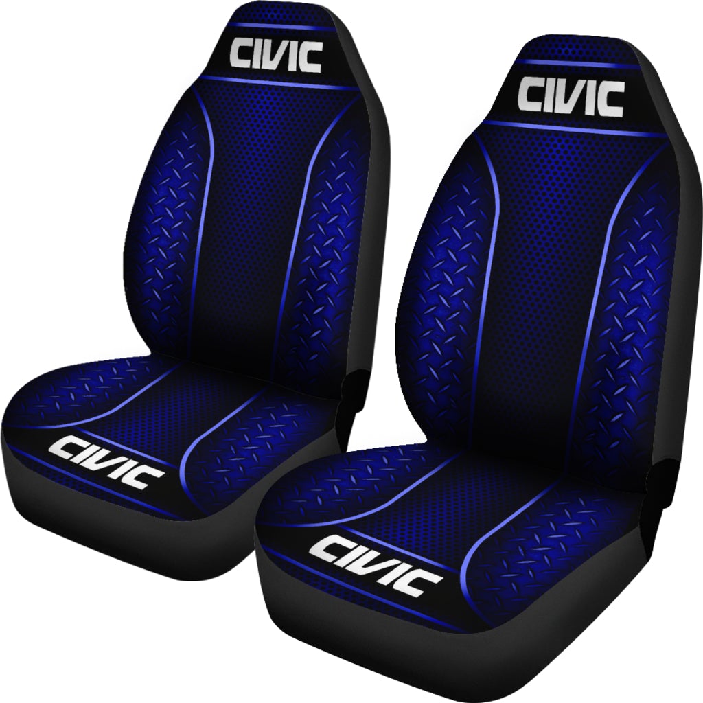 2 Front Honda Civic Seat Covers Blue