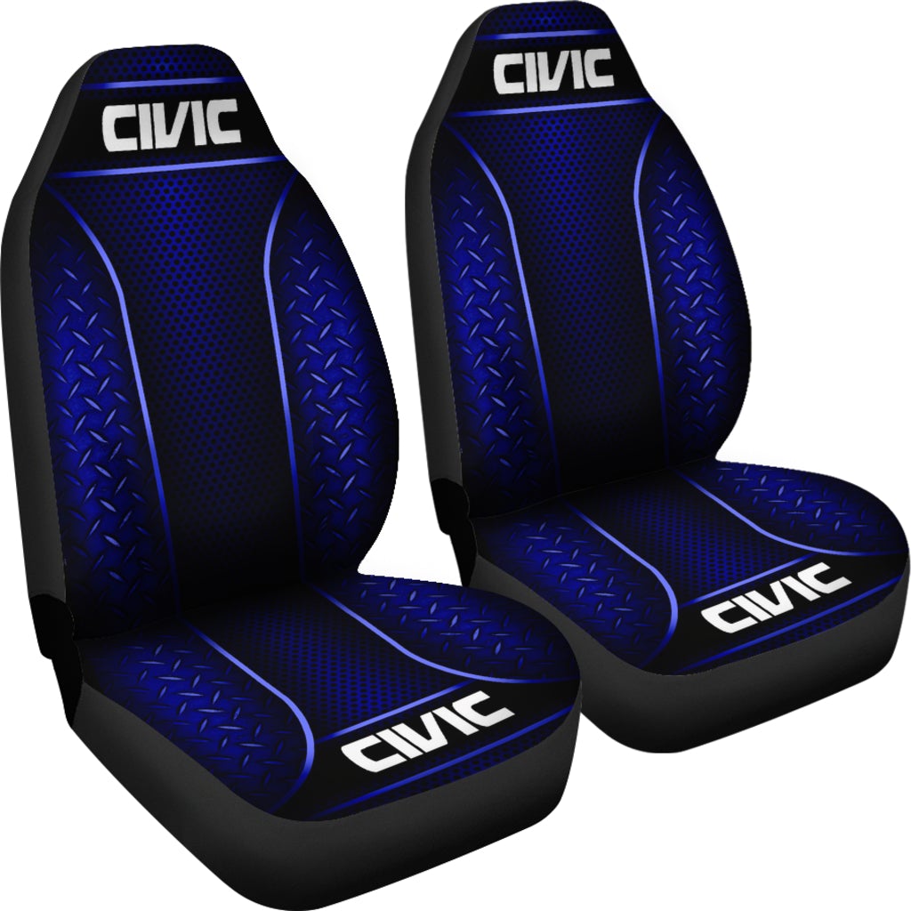 2 Front Honda Civic Seat Covers Blue