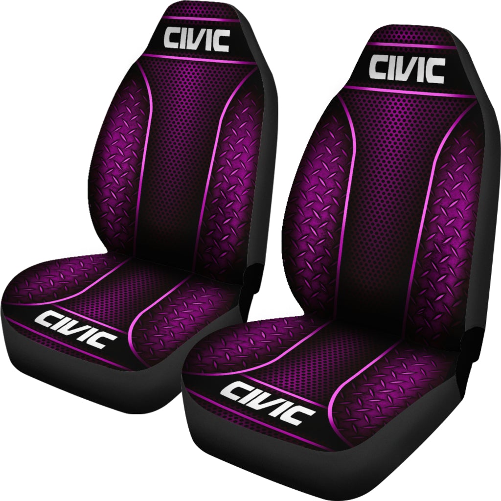2 Front Honda Civic Seat Covers Pink