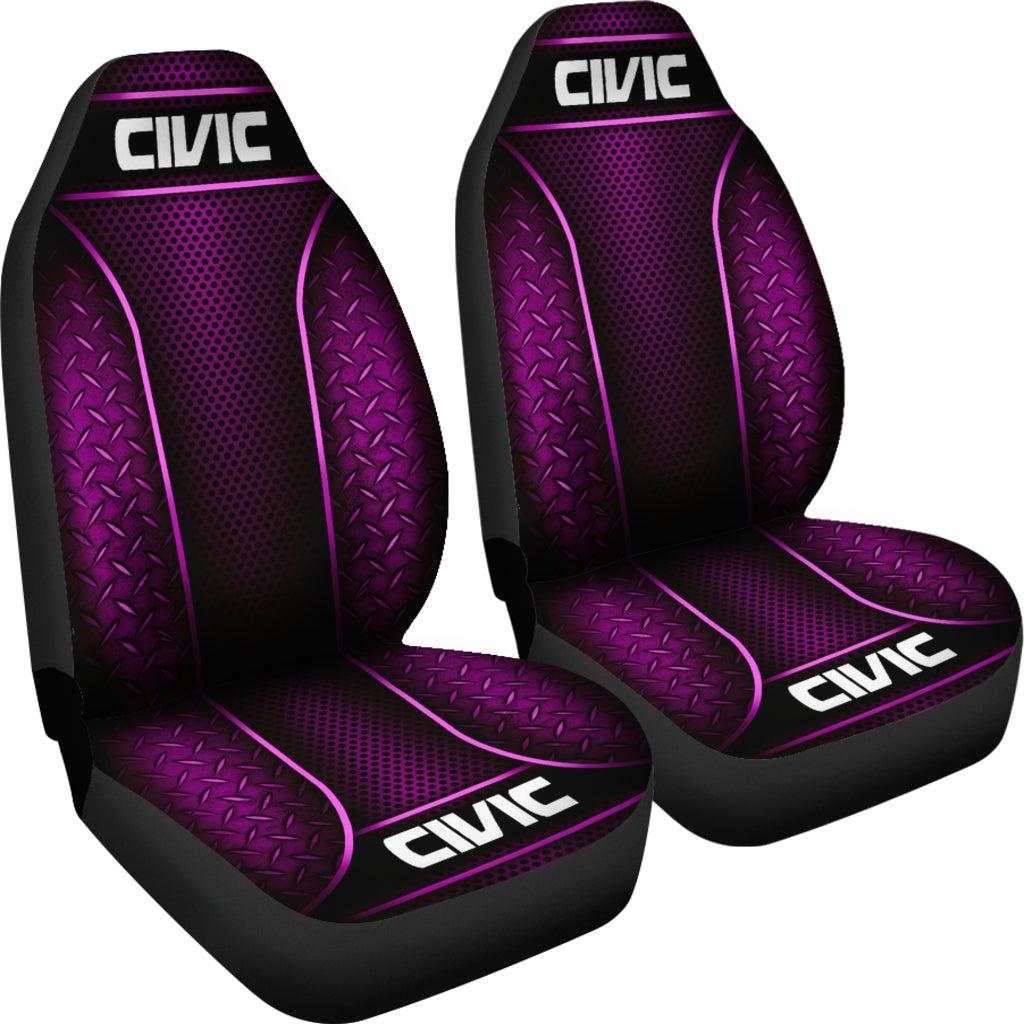 2 Front Honda Civic Seat Covers Pink