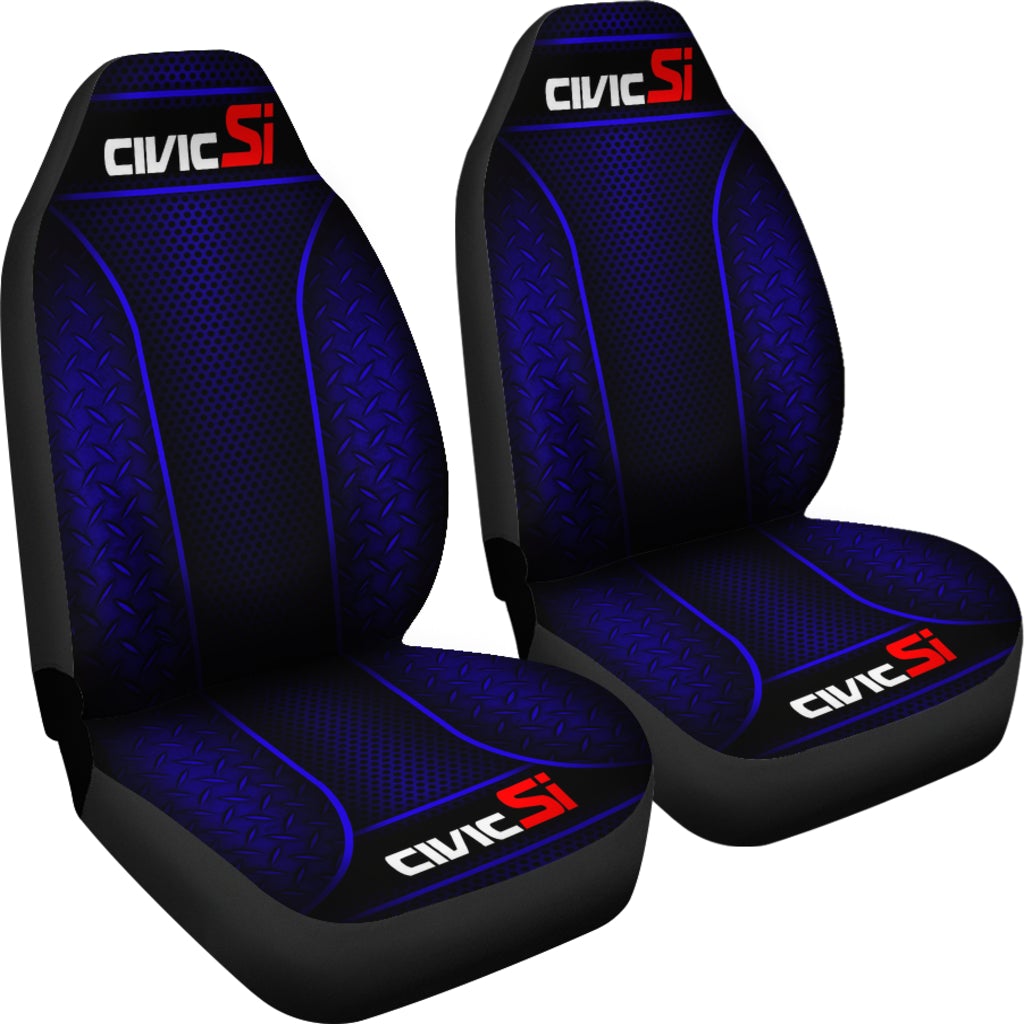2 Front Honda Civic Si Seat Covers Blue