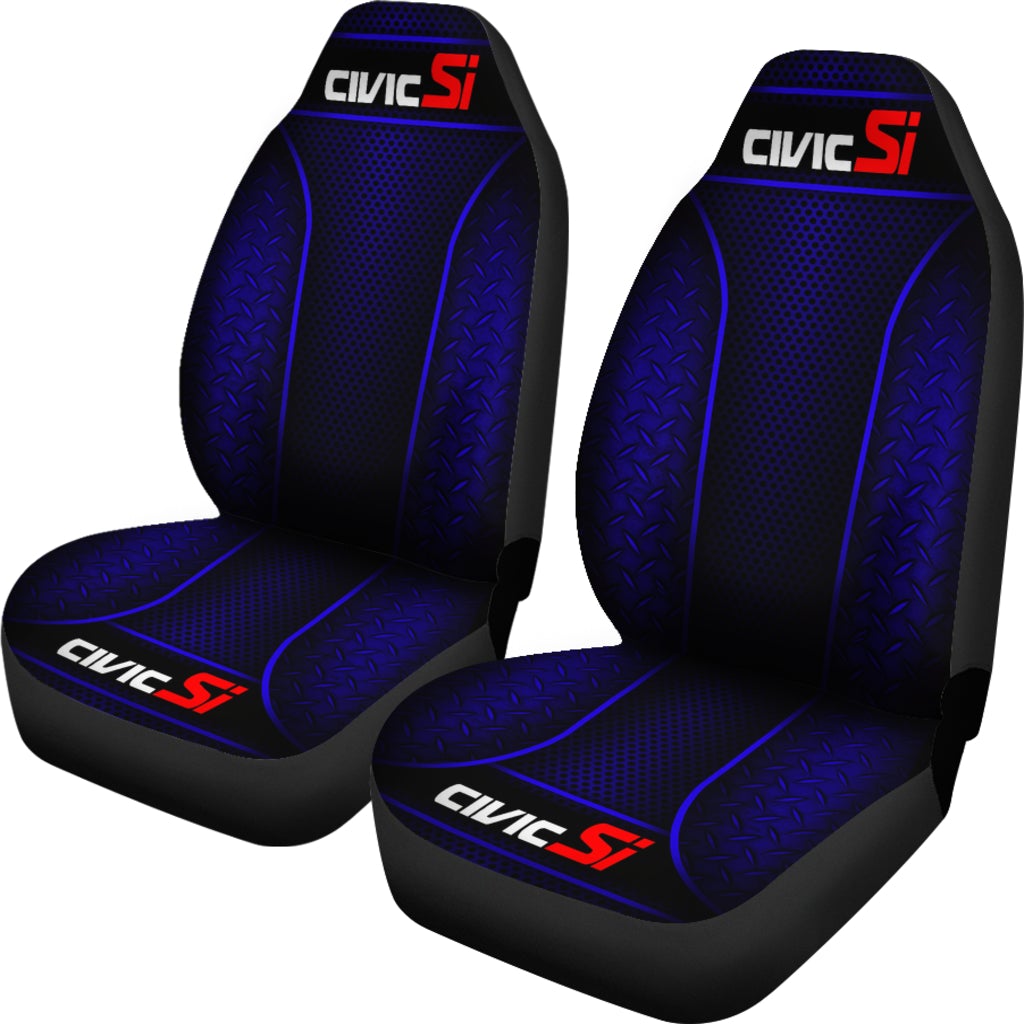 2 Front Honda Civic Si Seat Covers Blue