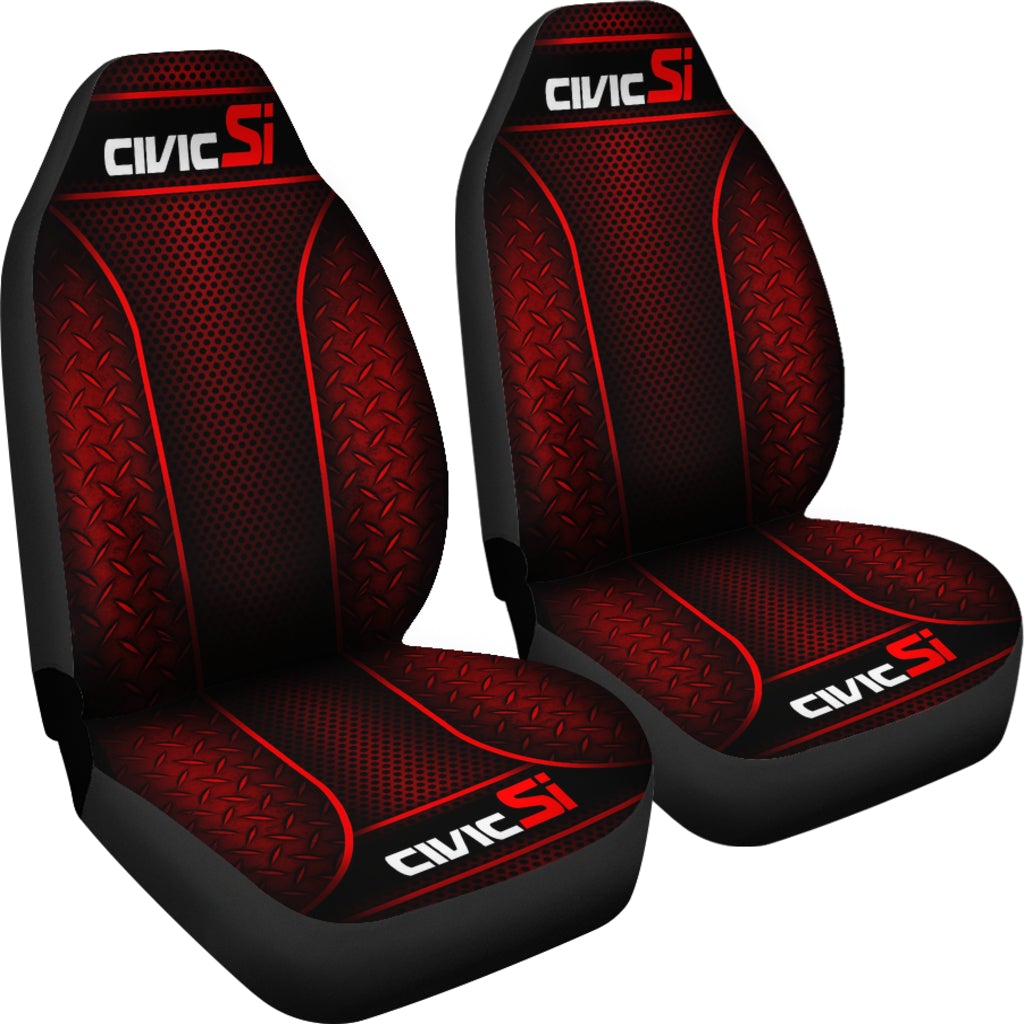 2 Front Honda Civic Si Seat Covers Red