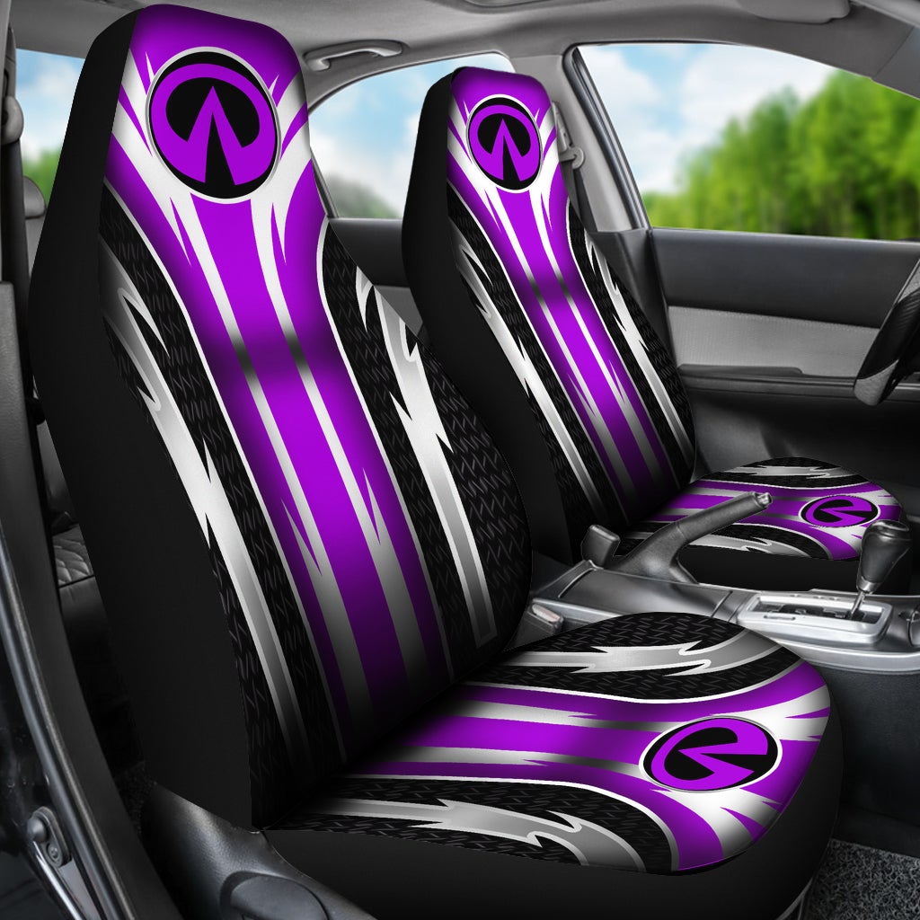 2 Front Infiniti Seat Covers Purple