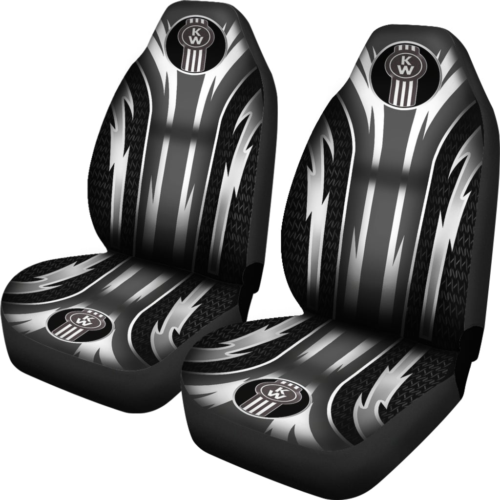 2 Front Kenworth Seat Covers Grey
