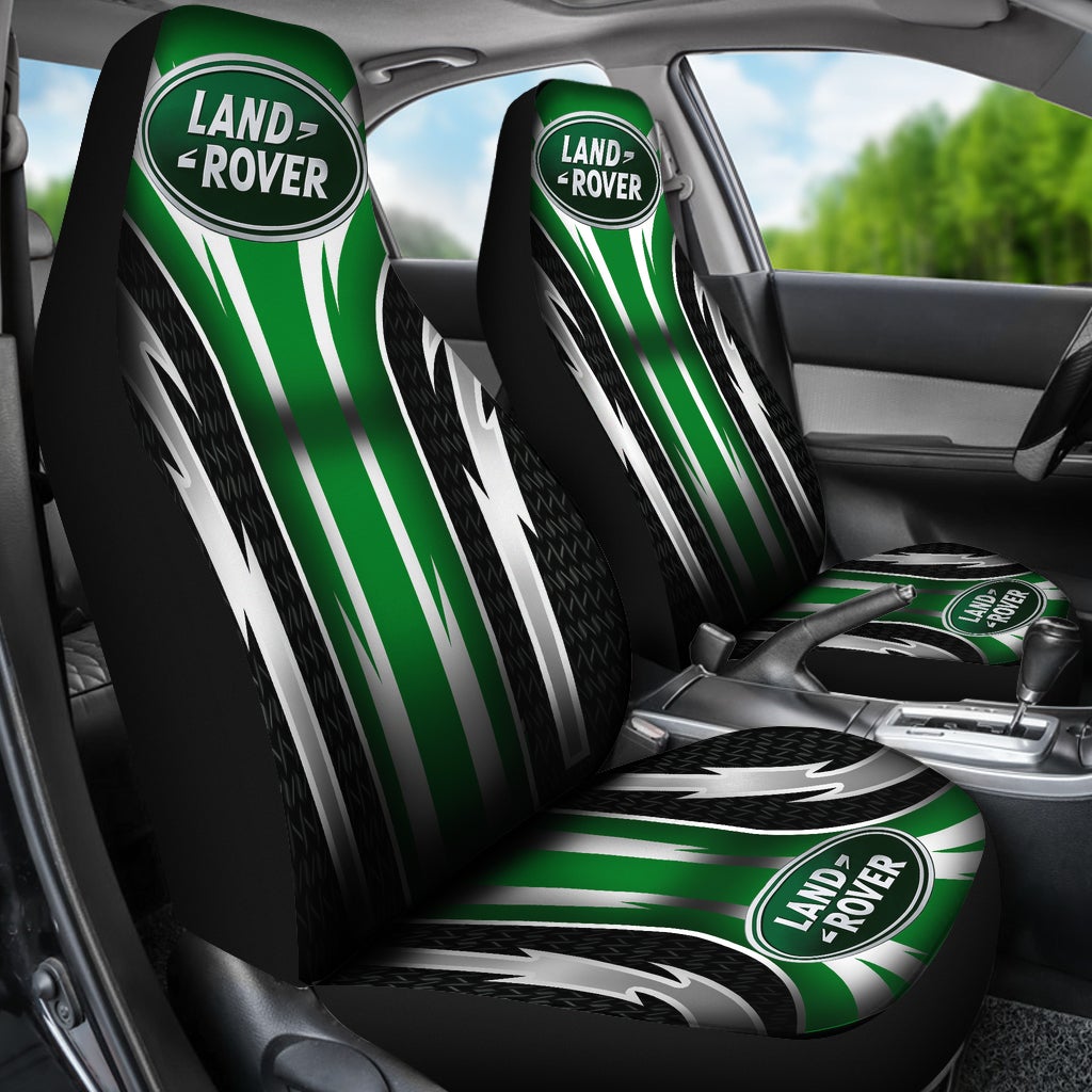 2 Front Land Rover Seat Covers Green