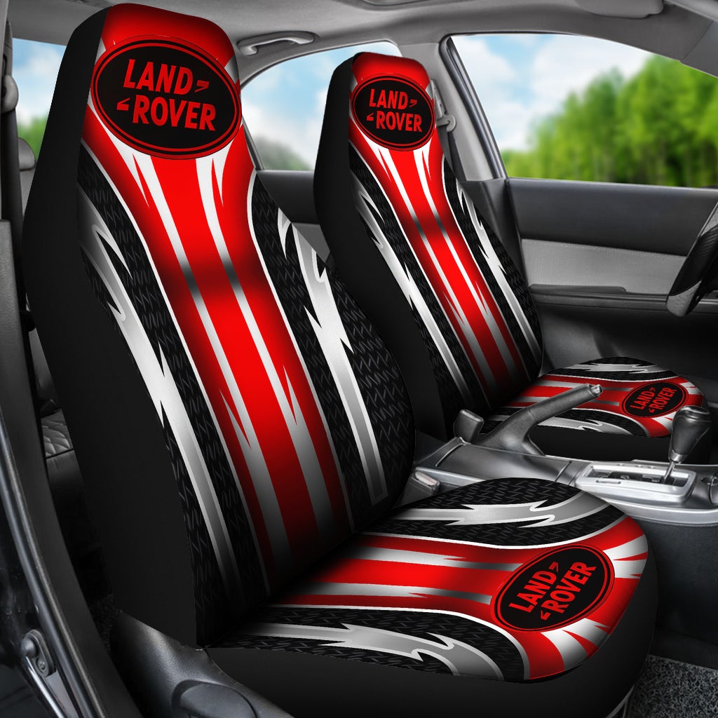 2 Front Land Rover Seat Covers Red