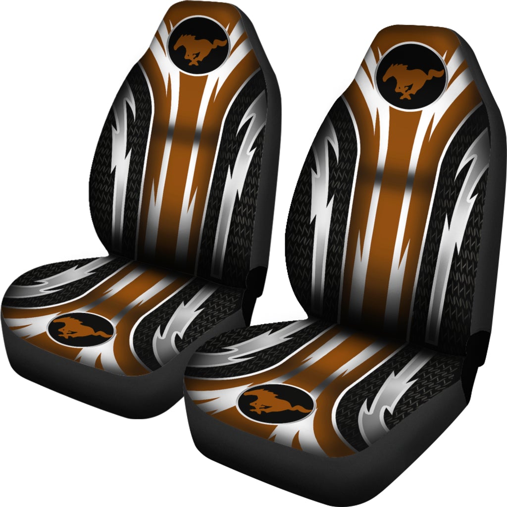2 Front Mustang Seat Covers Brown