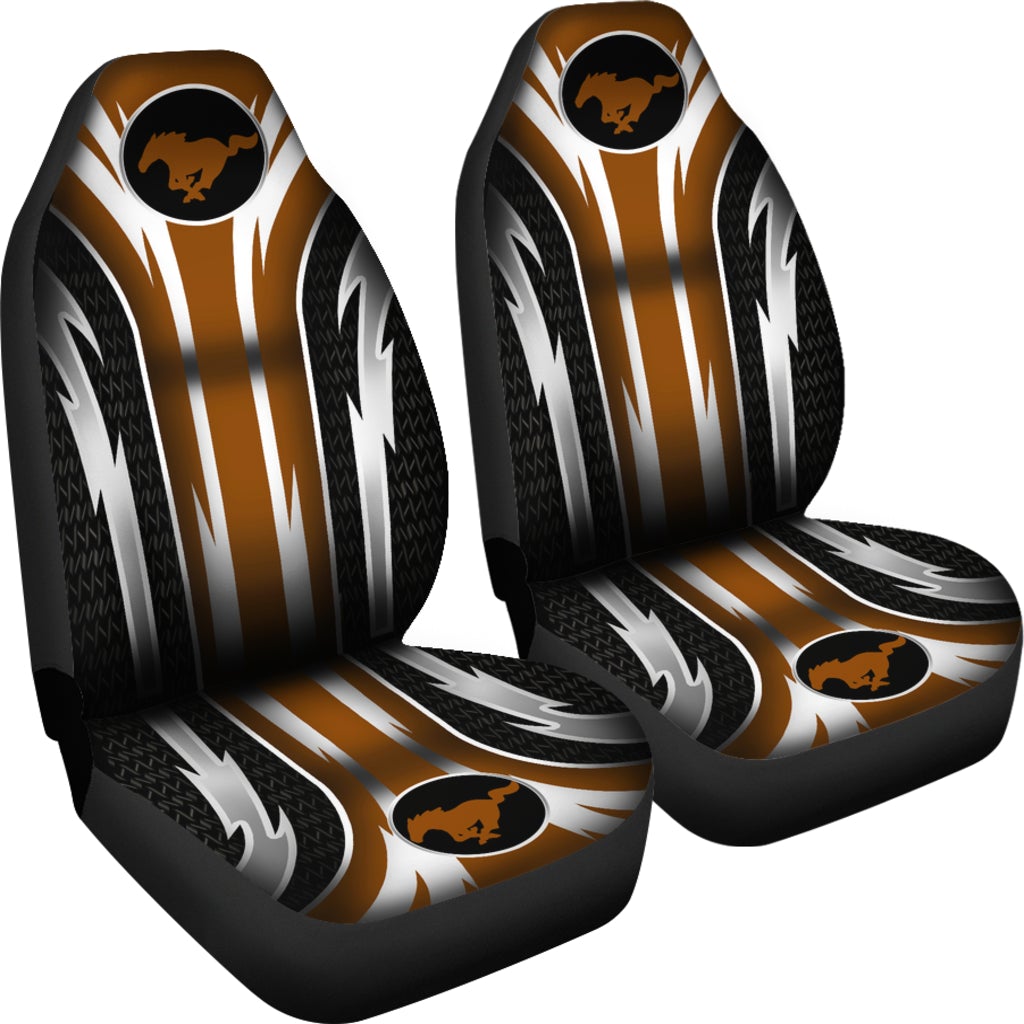 2 Front Mustang Seat Covers Brown