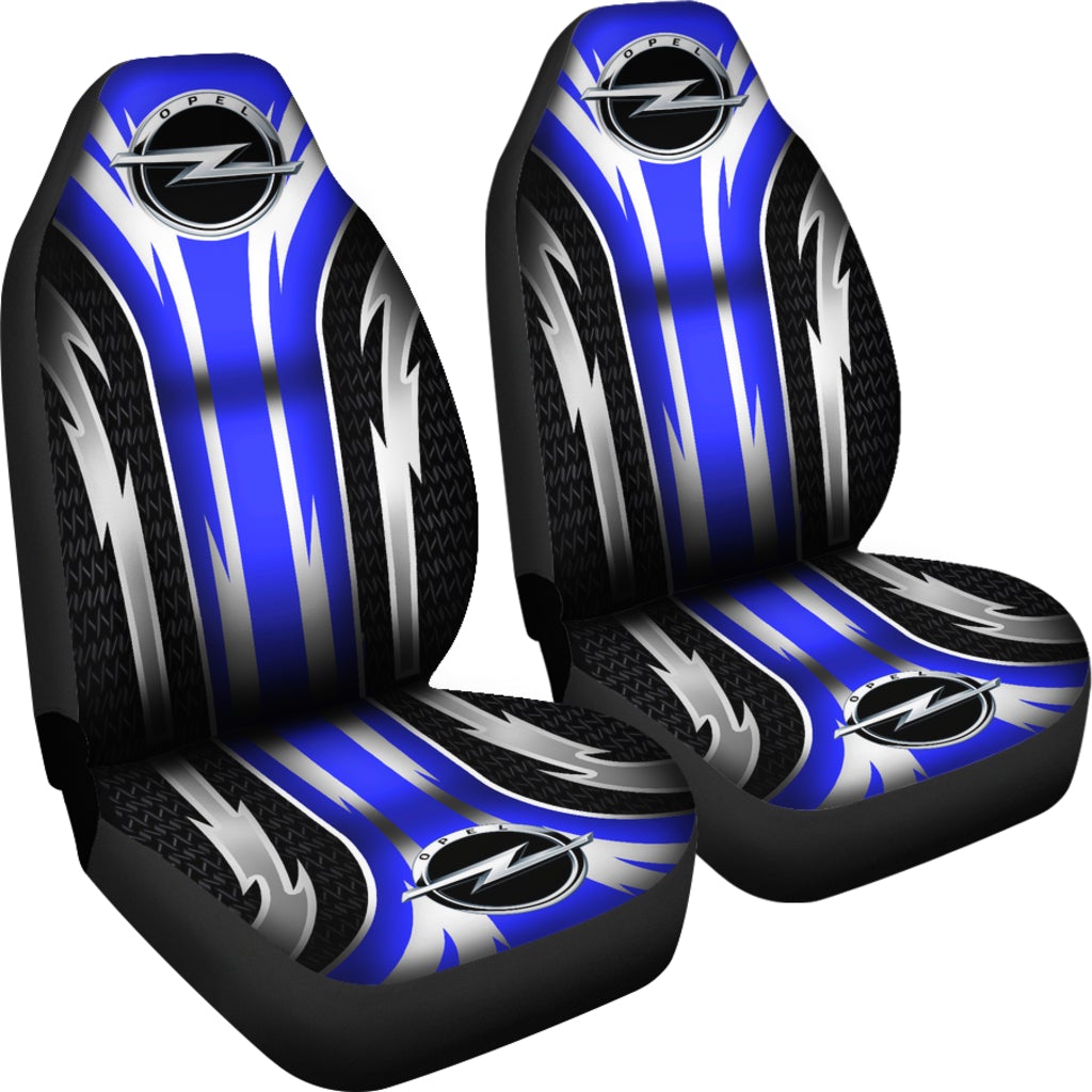 2 Front Opel Seat Covers Blue