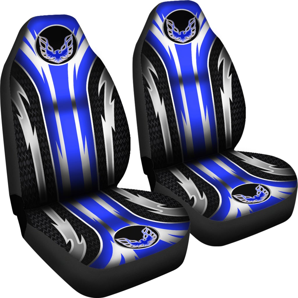 2 Front Pontiac Firebird Seat Covers Blue