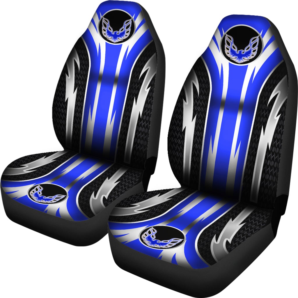 2 Front Pontiac Firebird Seat Covers Blue