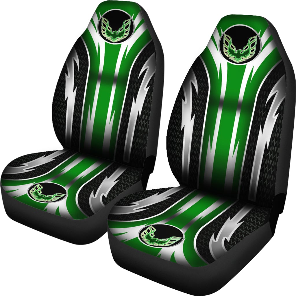 2 Front Pontiac Firebird Seat Covers Green