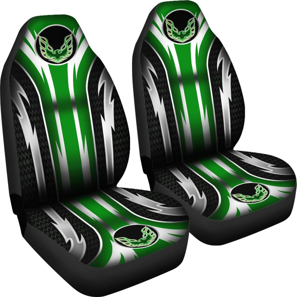 2 Front Pontiac Firebird Seat Covers Green
