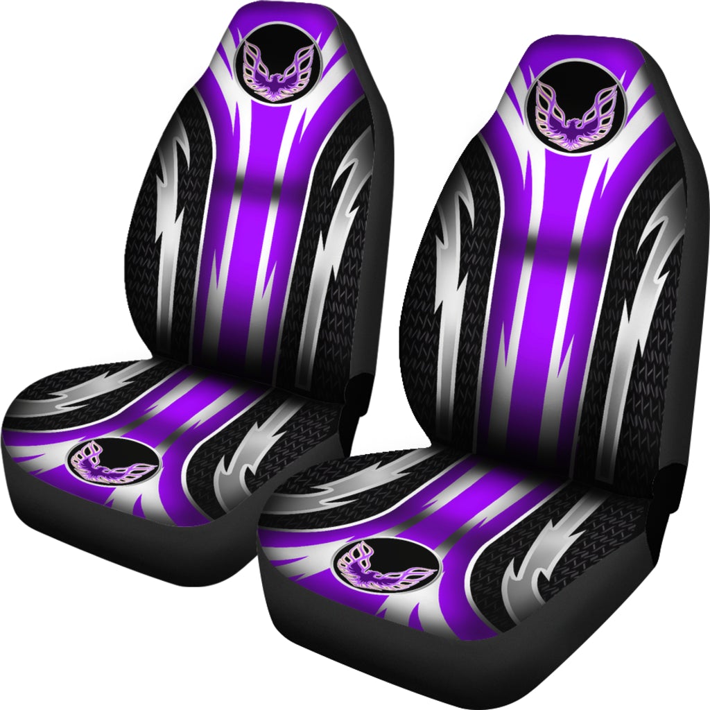 2 Front Pontiac Firebird Seat Covers Purple