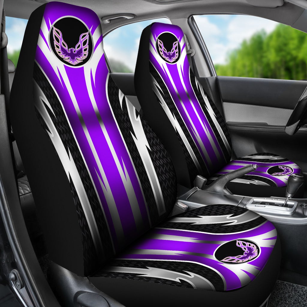 2 Front Pontiac Firebird Seat Covers Purple
