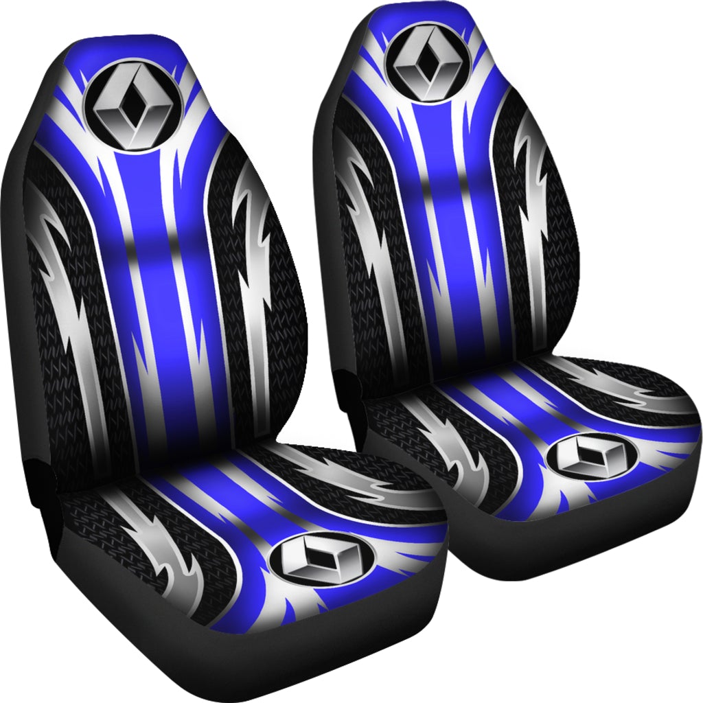 2 Front Renault Seat Covers Blue