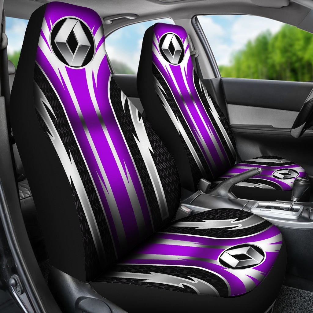 2 Front Renault Seat Covers Purple