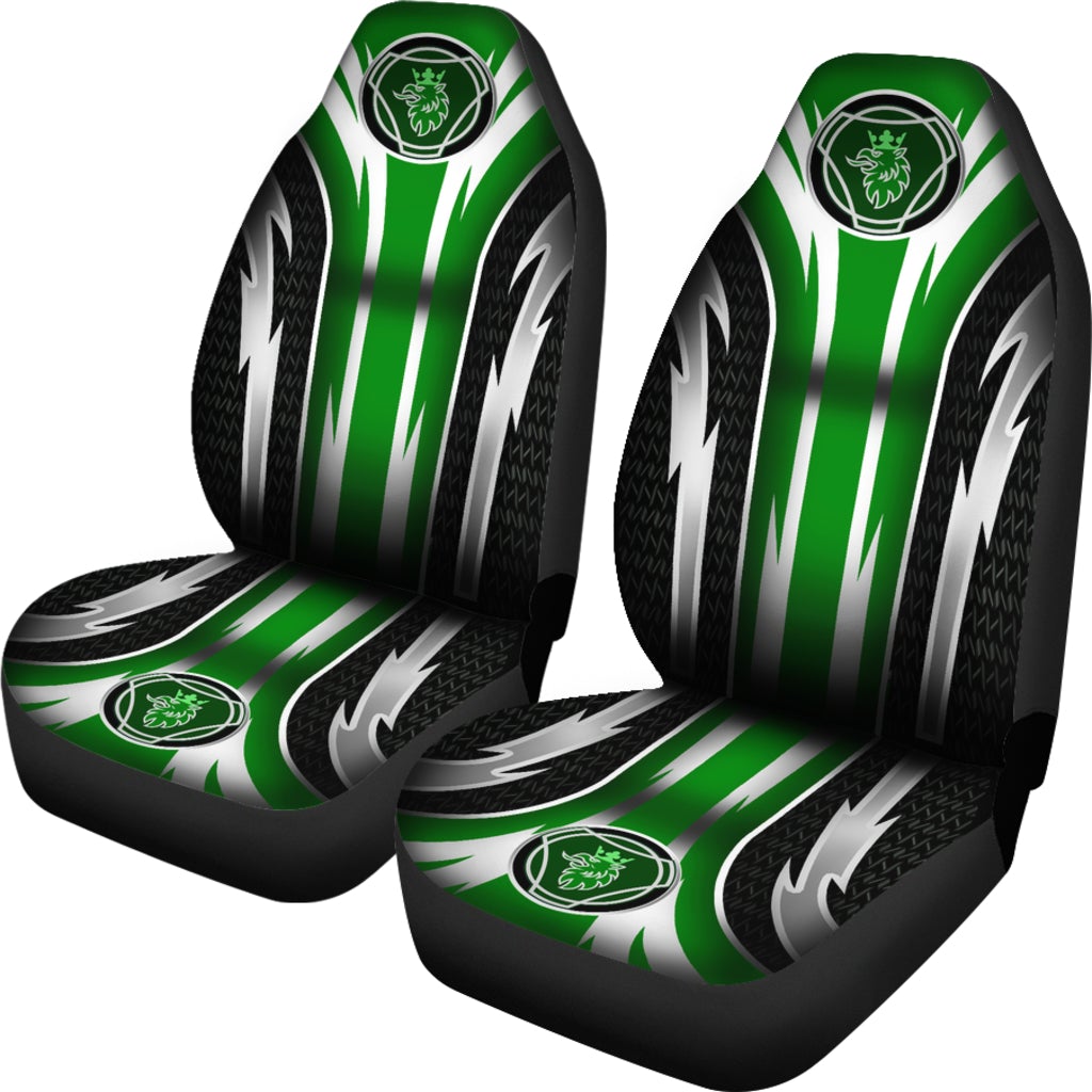 2 Front Scania Seat Covers Green