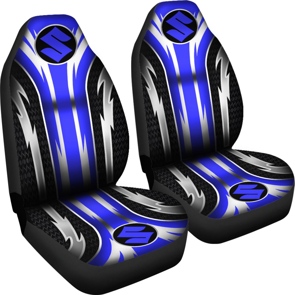 2 Front Suzuki Seat Covers Blue