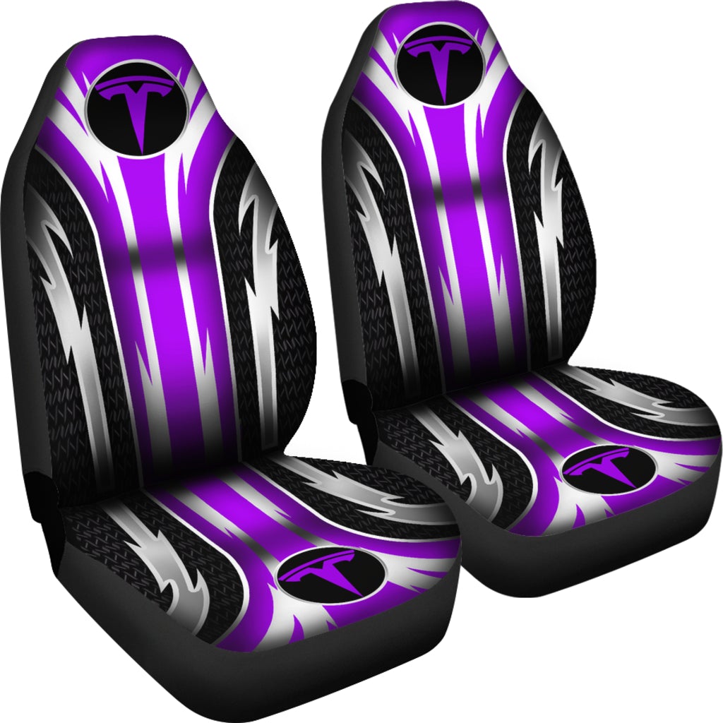 2 Front Tesla Seat Covers Purple