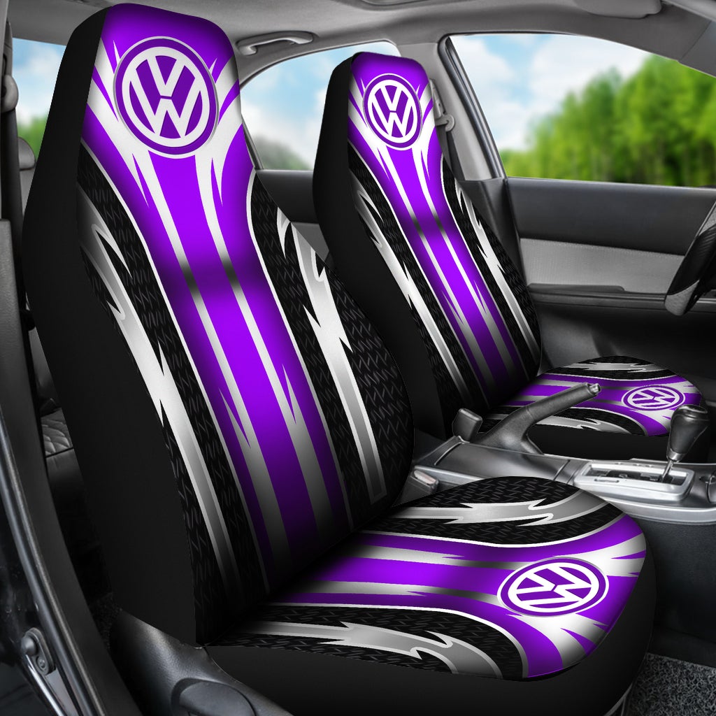 2 Front Volkswagen Seat Covers Purple