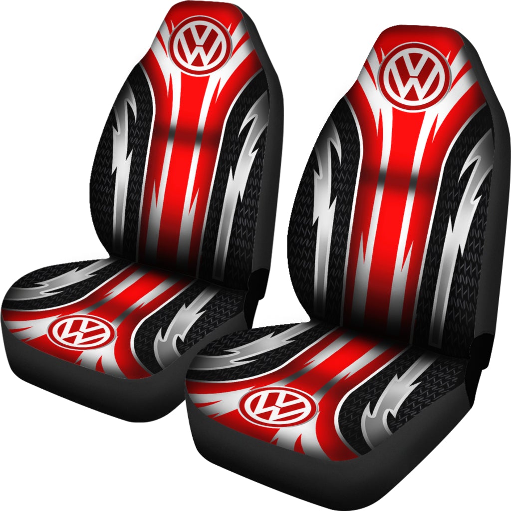 2 Front Volkswagen Seat Covers Red