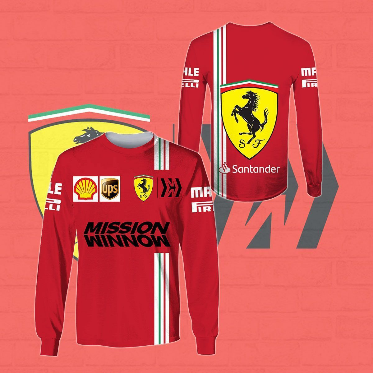 3D All Over FERRARI Shirt Ver 10