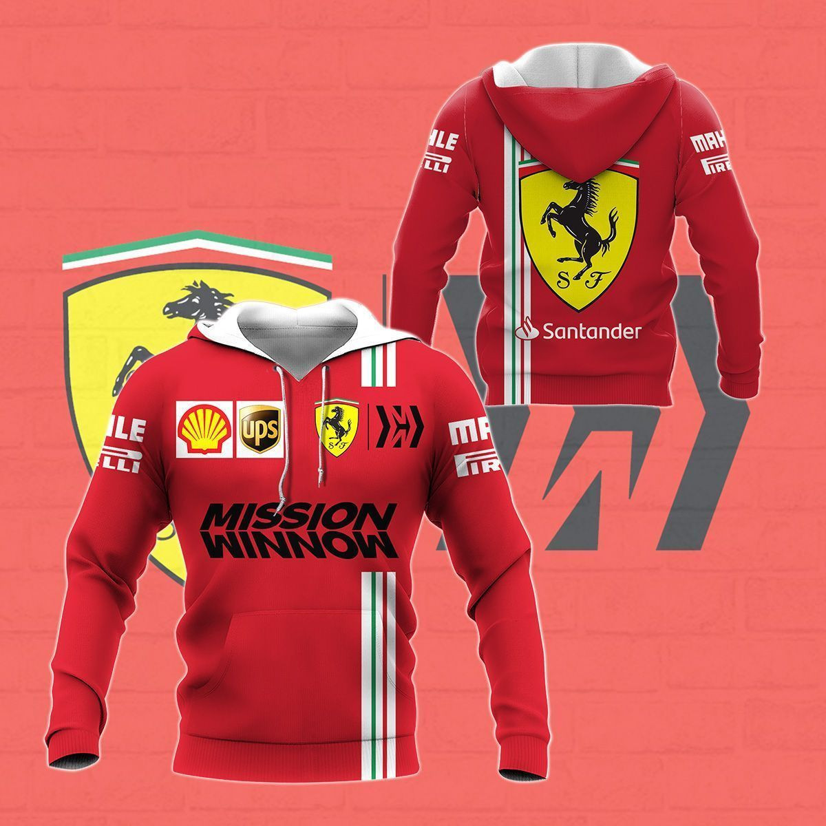3D All Over FERRARI Shirt Ver 10
