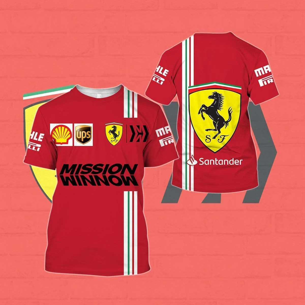 3D All Over FERRARI Shirt Ver 10