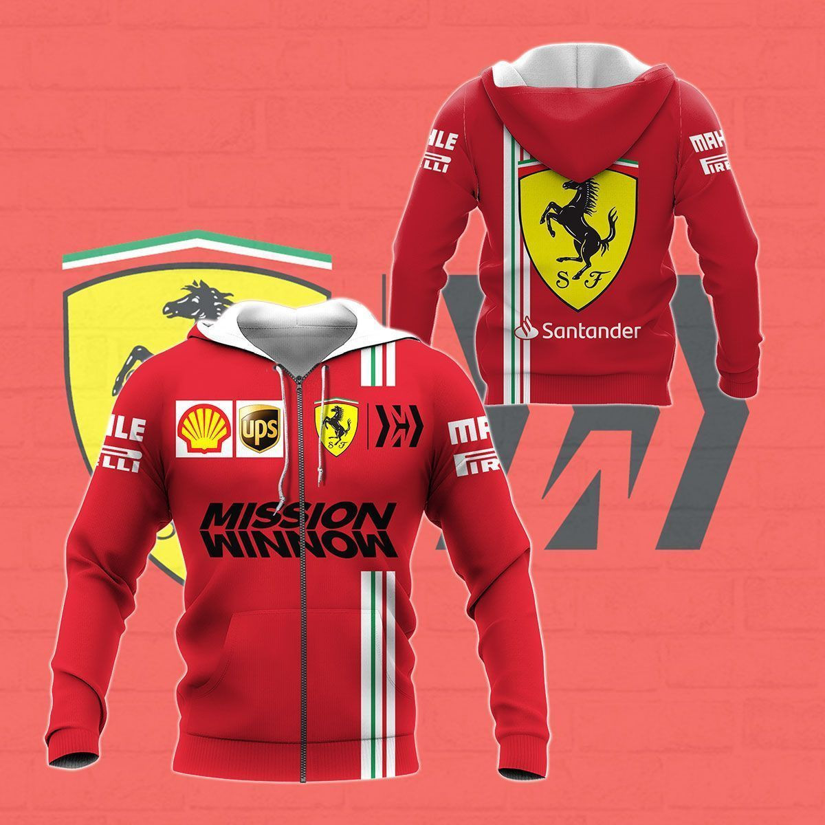 3D All Over FERRARI Shirt Ver 10