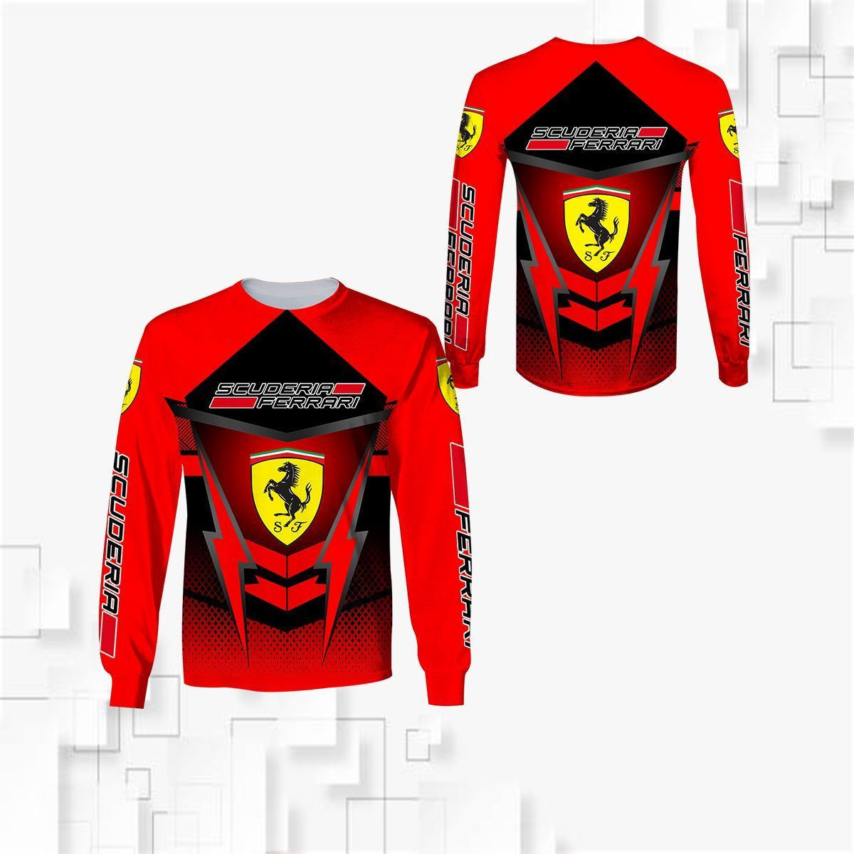 3D All Over FERRARI Shirt Ver 2